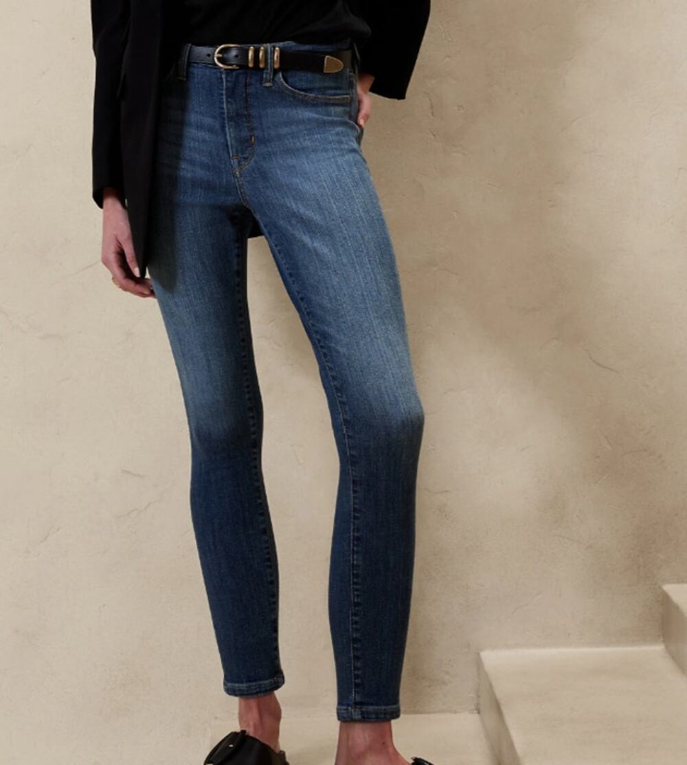 Banana Republic High Rise Soft Skinny Dark Wash Jeans Size 28/6
